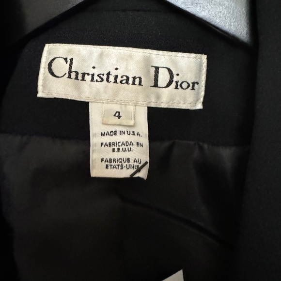 Christian Dior Vintage‎ 1980’s  Black Blazer Size 4 - Picture 10 of 11